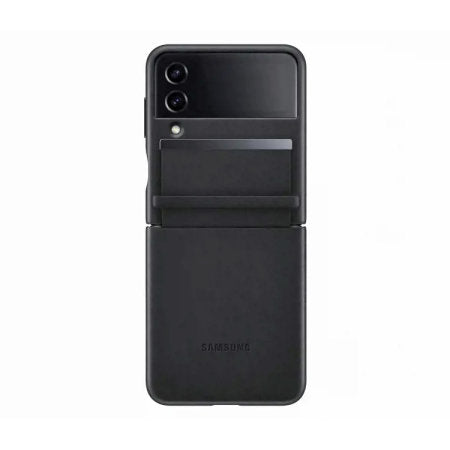 Official Samsung Black Flap Leather Cover Case With Hinge Protection