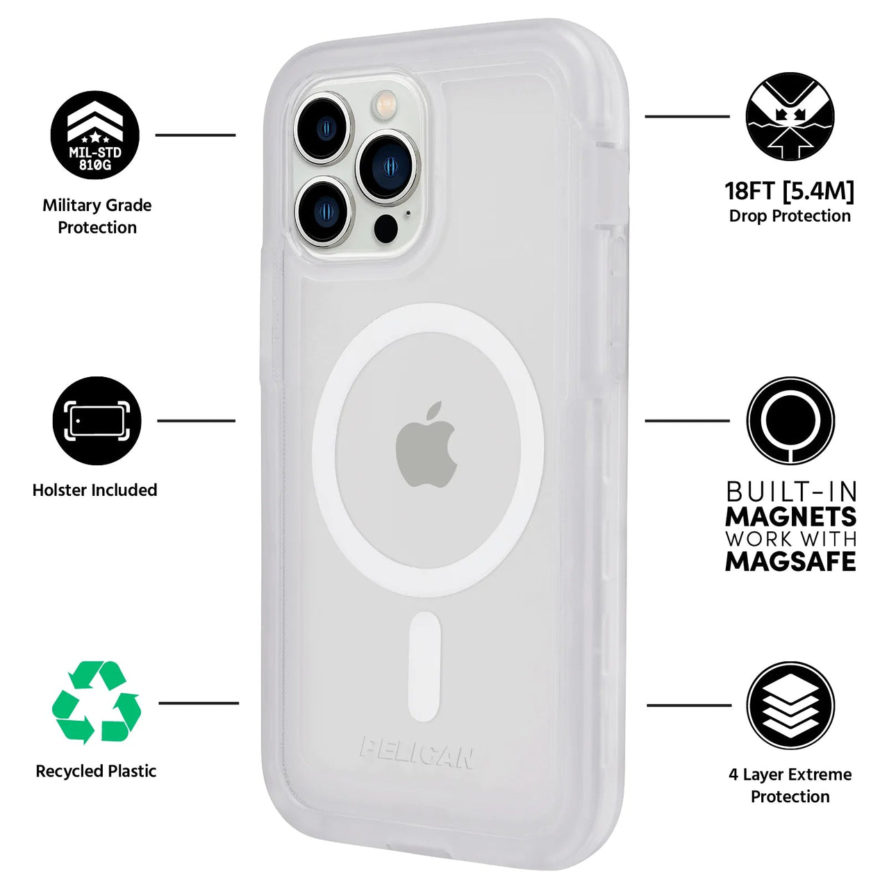 Pelican Voyager Clear (Works with MagSafe)