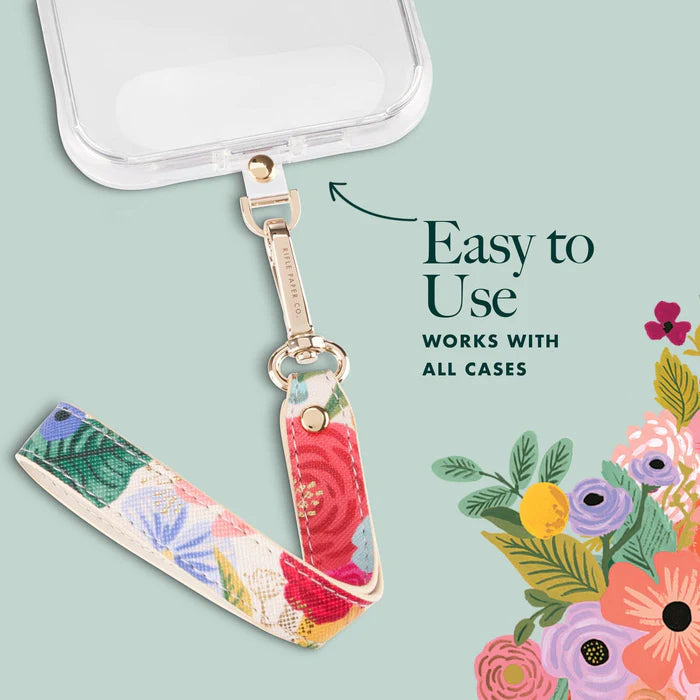Rifle Paper Co. Phone Wristlet (Garden Party Blush) booster-theme-phone- cases Rifle Paper Co. Phone Wristlet (Garden Party Blush) booster-theme-phone- cases