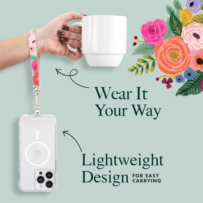 Rifle Paper Co. Phone Wristlet (Garden Party Blush) booster-theme-phone- cases Rifle Paper Co. Phone Wristlet (Garden Party Blush) booster-theme-phone- cases