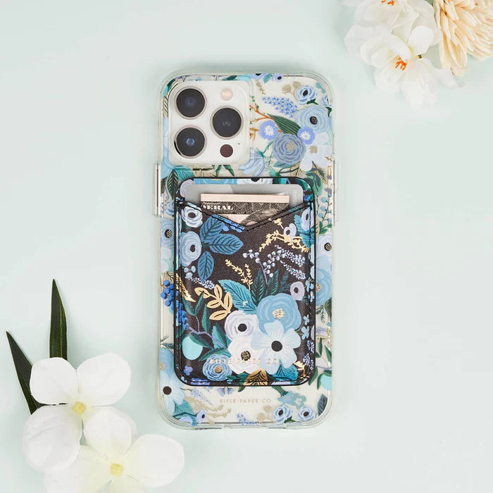 Rifle Paper Co. MagSafe Card Holder (Garden Party Blue) booster-theme- phone-cases Rifle Paper Co. MagSafe Card Holder (Garden Party Blue) booster-theme- phone-cases