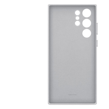 Official Samsung Leather Cover Light Grey