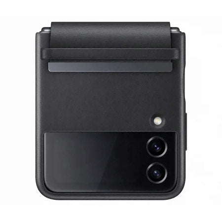 Official Samsung Black Flap Leather Cover Case With Hinge Protection