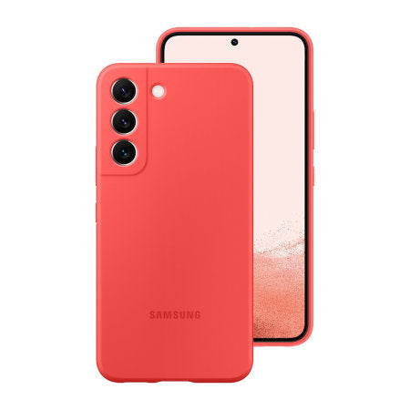 Official Samsung Silicone Cover Coral