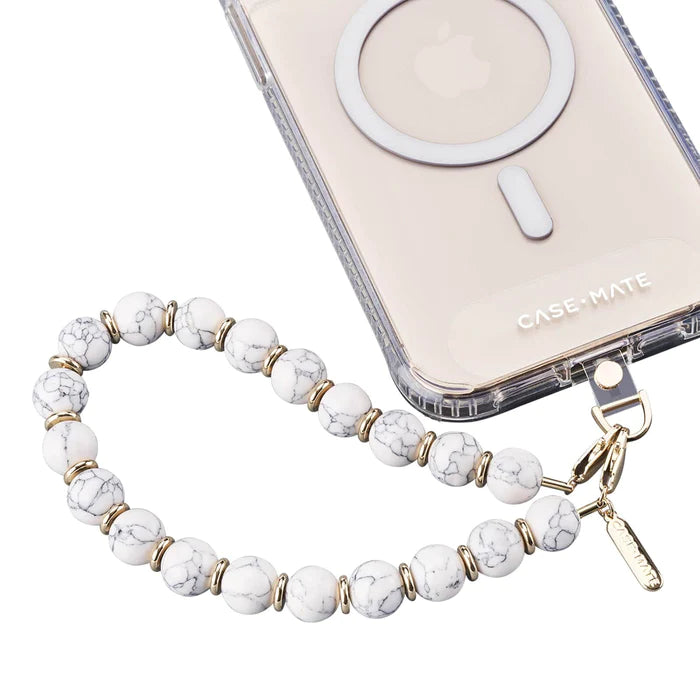 Beaded Marble Phone Wristlet