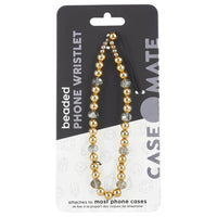 Beaded Phone Charm (Golden Crystal)