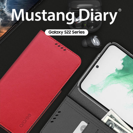 Araree Mustang Diary Wallet Ash Blue