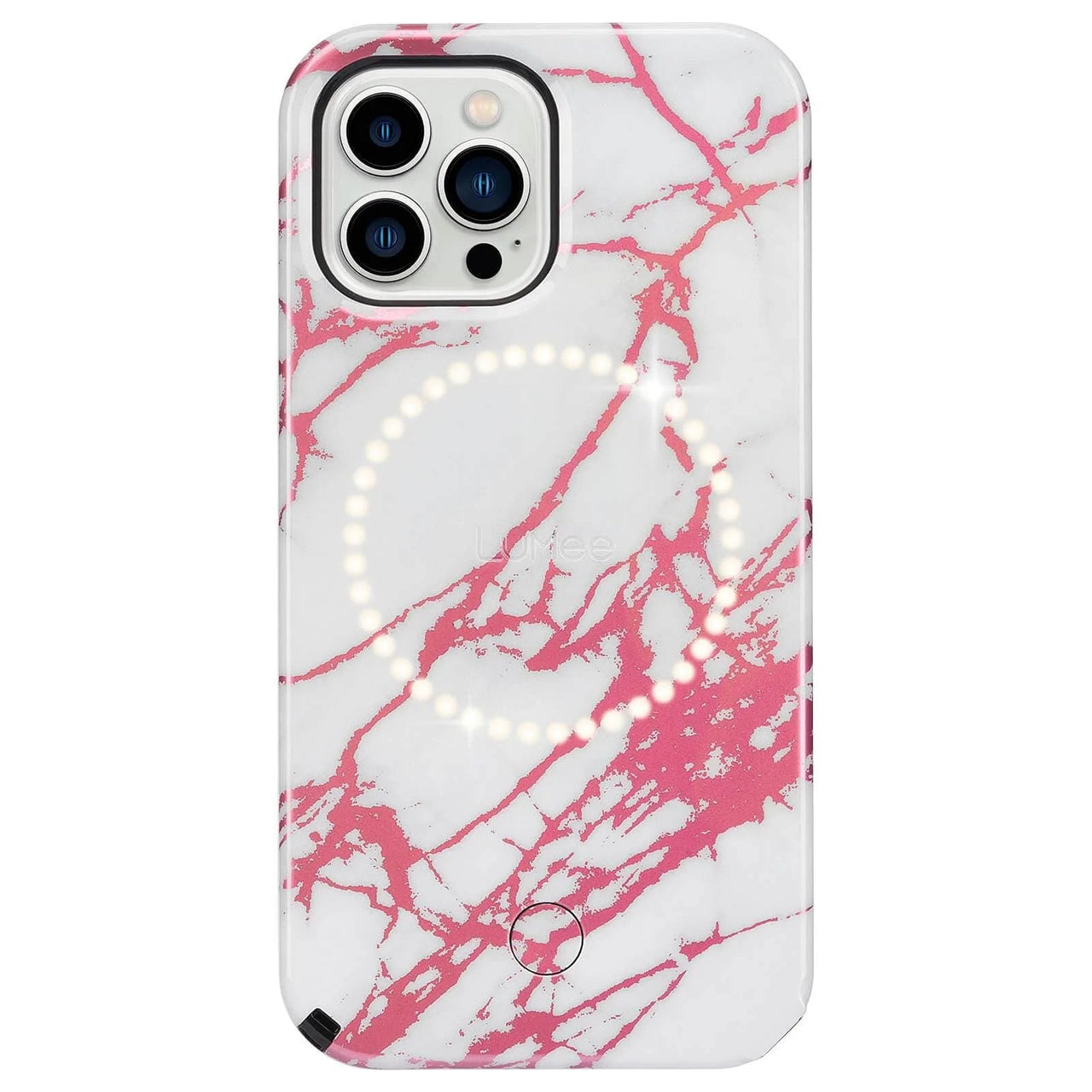 Halo Rose Metallic White Marble