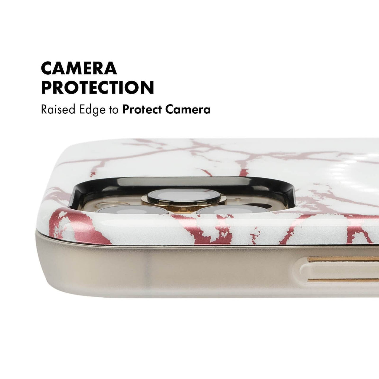 Halo Rose Metallic White Marble