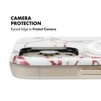 Halo Rose Metallic White Marble